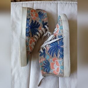 Rebecca Minkoff Floral Embroidered Women's High-Top Sneakers_8